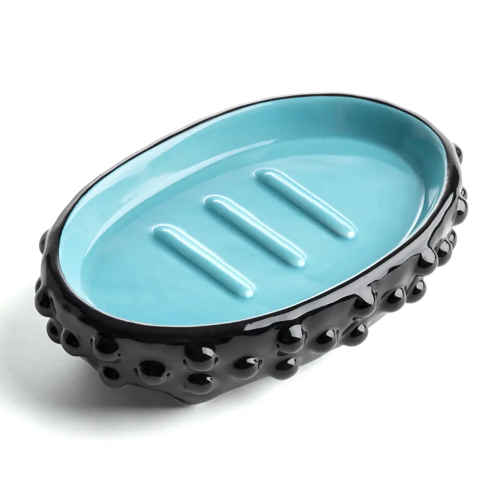 Мыльница Irony цвет чёрный/бирюзовый MOROSHKA STLM-2180274