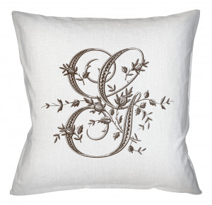 21080546 Арт-подушка «Монограмма буквы G» Object Desire Азбука мечты