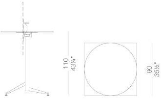 Lapalma Круглый высокий стол с откидной крышкой Seltz sun-id-1478393 - Вид №2