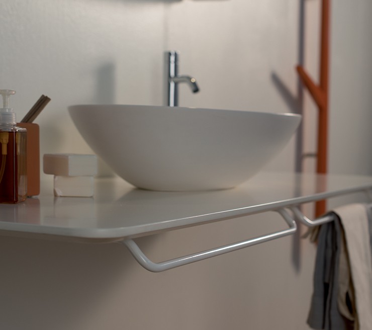 Ex.T Mies Консоль с вешалкой для полотенец EXMIECCMDFBI/BI  - Вид №2