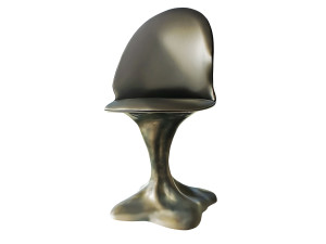 Стул из стекловолокна с мягким сиденьем