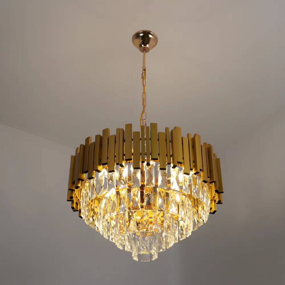 Люстра подвесная Frida 8 ламп 18 м² цвет золото/прозрачный ESTARES STLM-2204789