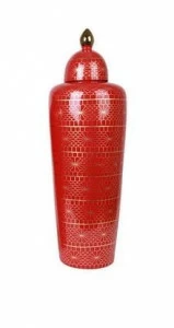 Ваза керамическая красная большая 48 см "Марокко" UNICO ДИЗАЙНЕРСКИЕ 255377 Красный