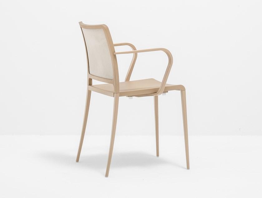 Pedrali Штабелируемый алюминиевый стул с подлокотниками Mya 706/2 - Вид №1