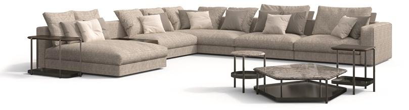 Giorgetti Модульный угловой диван из ткани с шезлонгом Skyline sun-id-1397658 - Вид №3