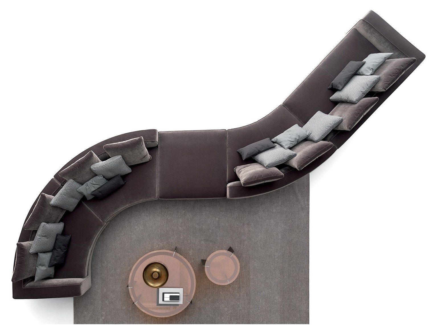 Изогнутый диван из ткани Ditre Italia LOMAN SOFT ARCH-00149024 - Вид №1