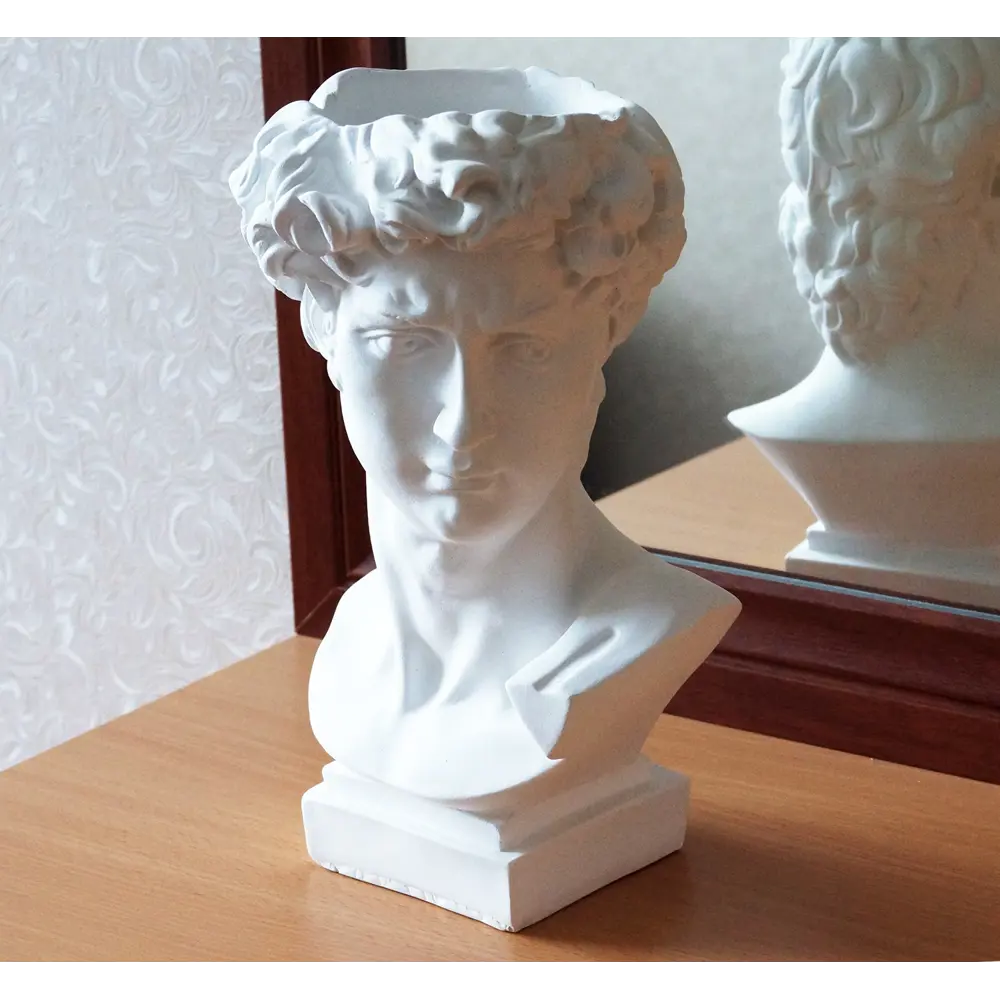 Свеча в гипсе Голова Давида белая 27.7 см EVIS STLM-2000498 - Вид №3