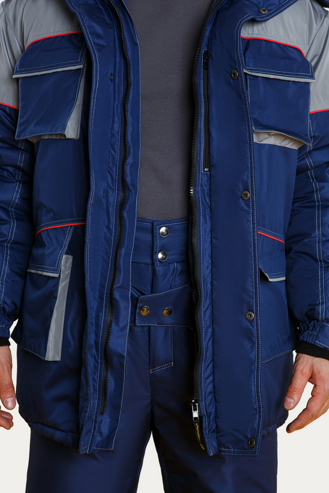 64815 Костюм "Арктика" зимний синий-серый  Зимняя спецодежда  размер 60-62/182-188  - Вид №20