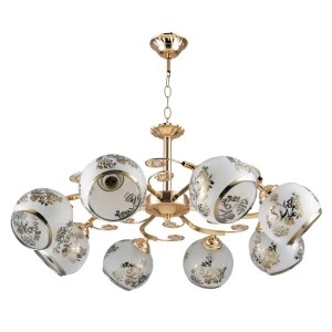 Люстра подвесная «Руно» КС30065/8P, 8 ламп, 24 м², цвет золотой