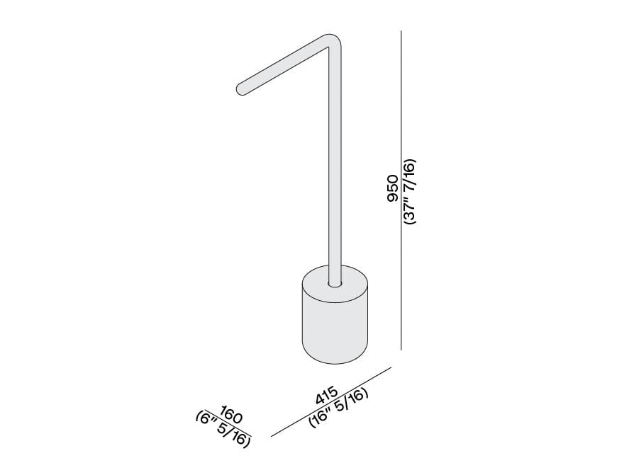 Деревянный держатель для полотенец с мраморным основанием LUCE DI CARRARA Monolithos ARCH-00086784 - Вид №2