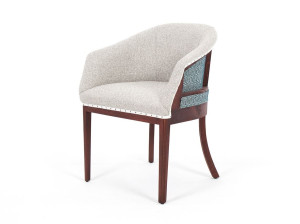 Мягкий джутовый стул с подлокотниками