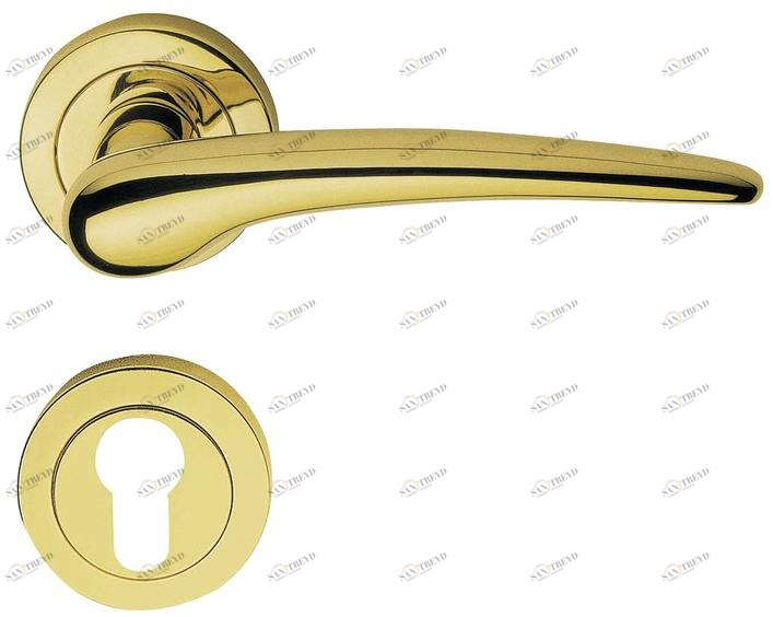 LINEA CALI' Классическая латунная ручка на розетке с замком Pin-up sun-id-1444682