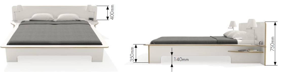 Двуспальная кровать из фанеры Müller Small Living самолет ARCH-00138117 - Вид №19