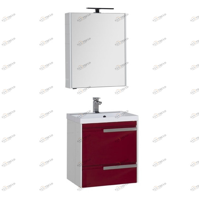 Комплект мебели Aquanet Тиволи 60 бордо 00180563
