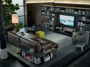 Poliform Секционный кожаный диван Paris-seoul