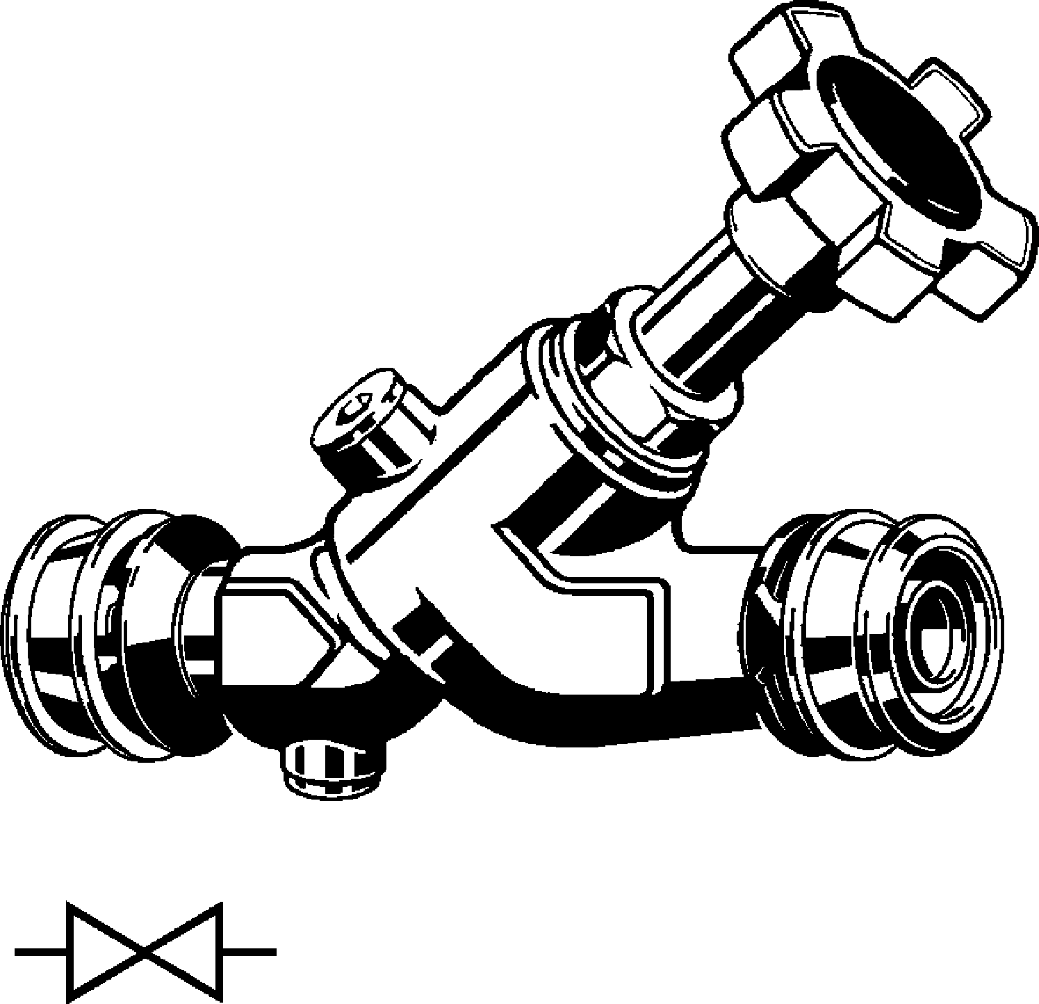 649 333 *) Модель 5337 Трубопроводные системы  Raxofix  Запорные клапаны Santreyd  - Вид №1