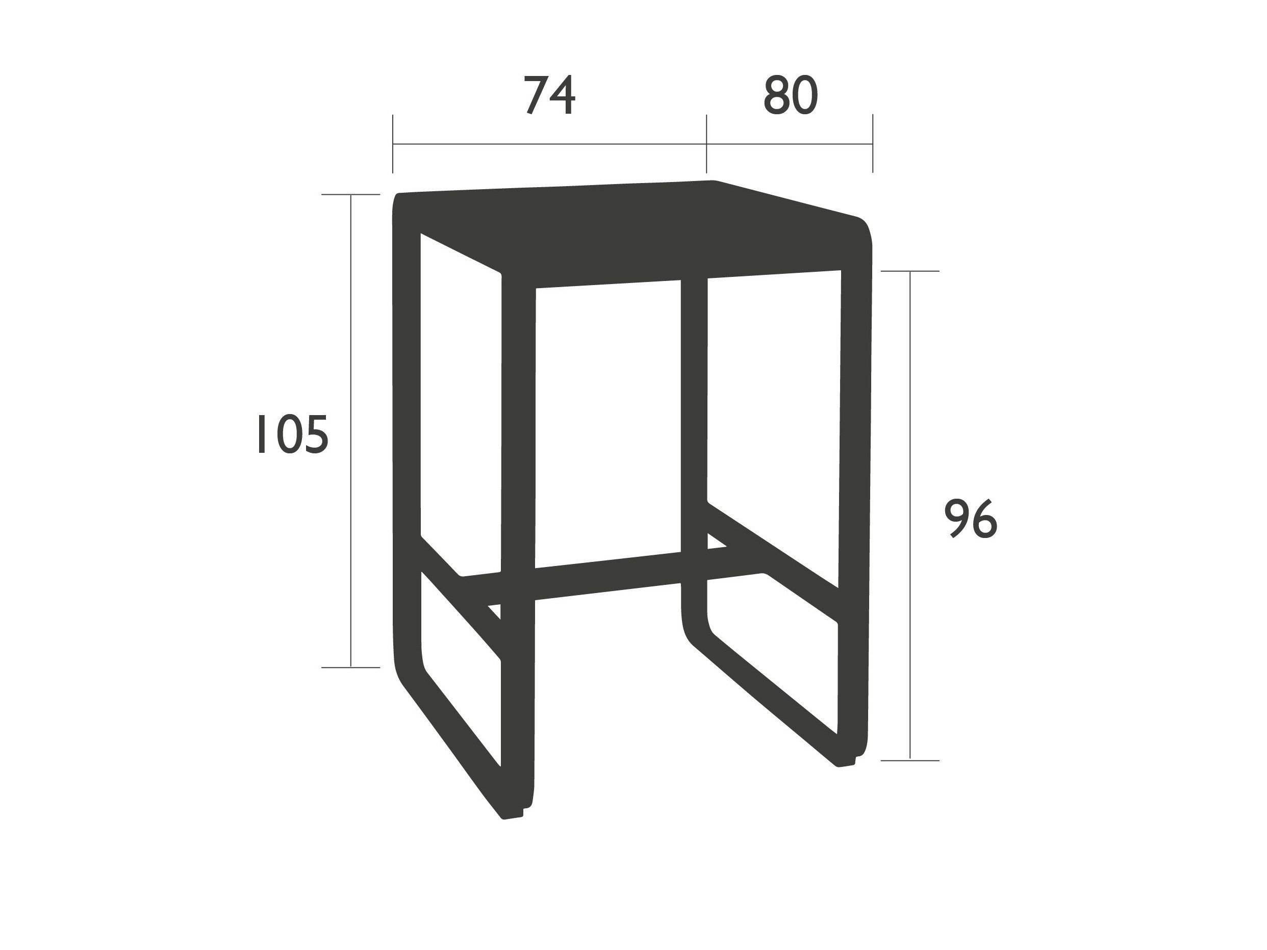 Высокий алюминиевый садовый стол Fermob Bellevie ARCH-00017112 - Вид №2