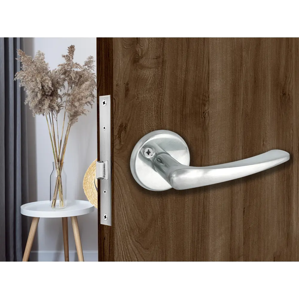 Дверные ручки на розетке Фабрика Замков 019 SC - классика в матовом хроме 18810116 STLM-0012950 - Вид №6