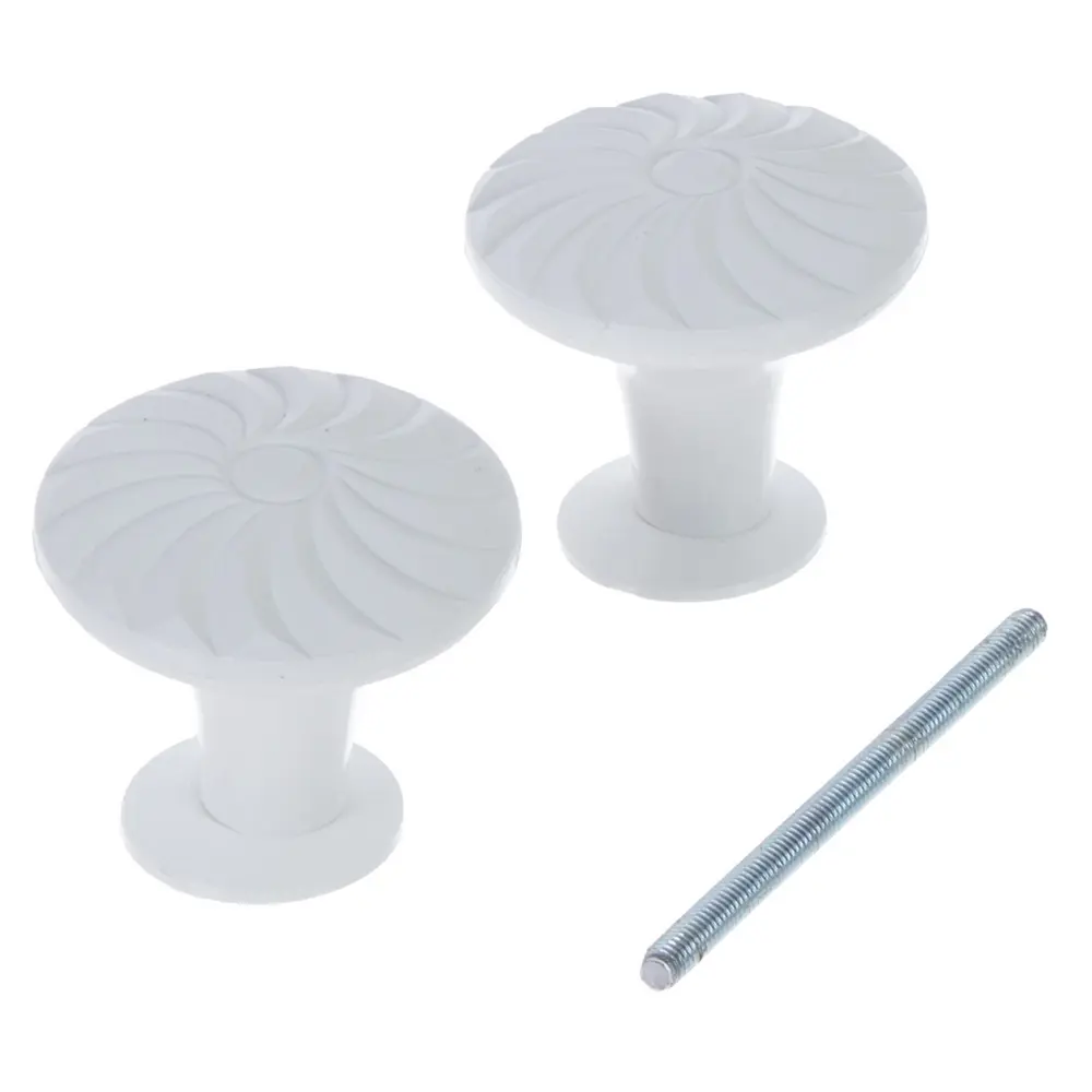 Santreyd Ручка-кнопка для межкомнатных дверей белого цвета 18776528 STLM-1334157