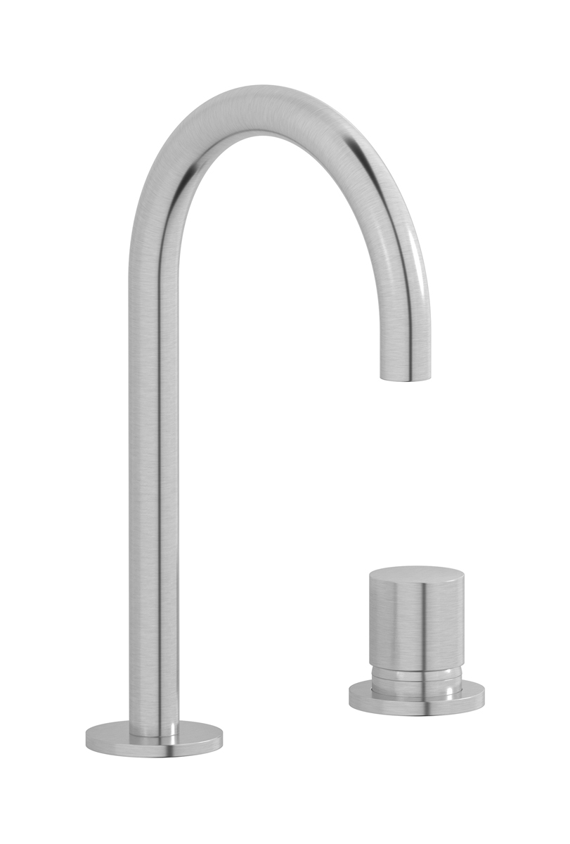 Смеситель для раковины на 2 отверстия WE ARE IB rr394ss Brushed Nickel Brera