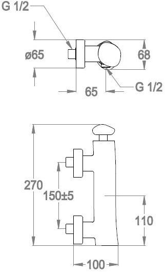 Fir Italia Смеситель для душа однорычажный Synergy stone 95 9554050 - Вид №1