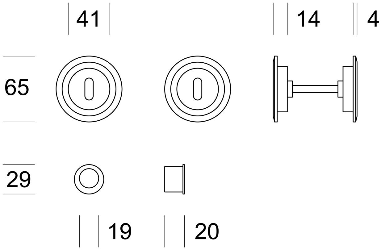Ento Утопленная латунная ручка Twin 5300scf - Вид №1