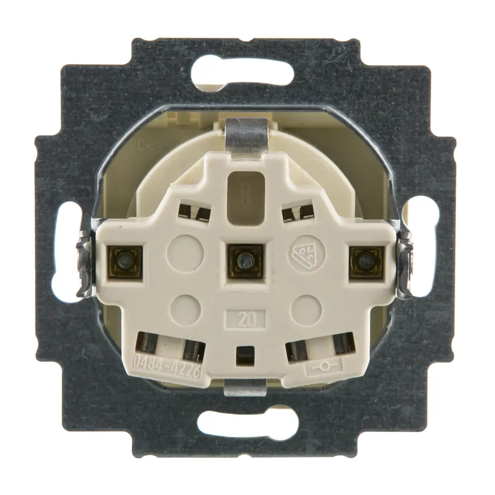 Розетка встраиваемая ABB Basic 55 с заземлением с крышкой цвет бежевый STLM-2086526 - Вид №4