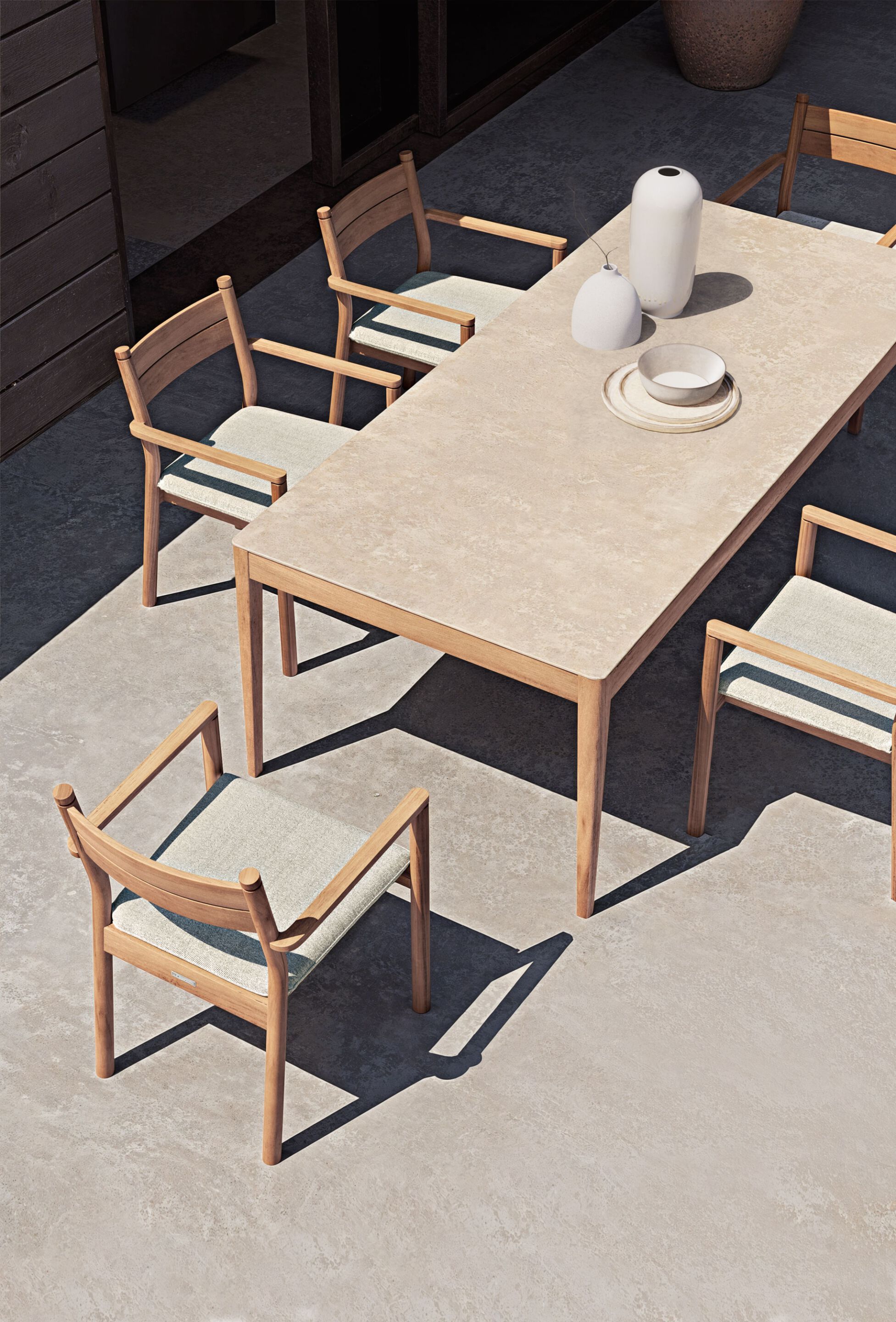 Деревянный штабелируемый садовый стул с подлокотниками Atmosphera Панама ARCH-00144422 - Вид №4