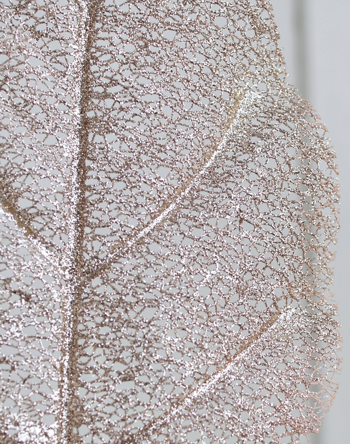 1449 394 a2 Лист филодендрона искусственный с глиттером, 60 см (лист 23 см), шампанское-камелия H-andreas 