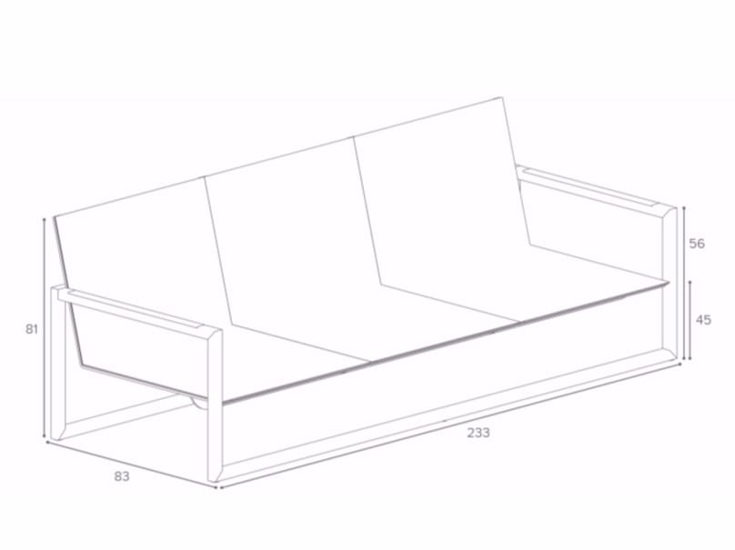 3-местный садовый диван Batyline® Royal Botania Ninix Lounge ARCH-00046795 - Вид №7