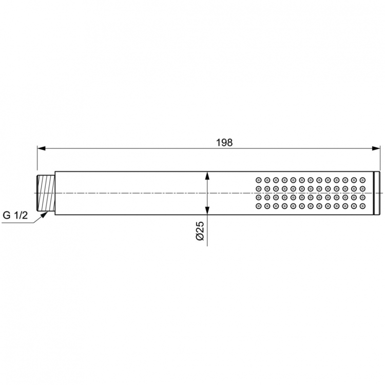 BC774A5 Металлический ручной душ типа Stick Ideal Standard IDEALRAIN - Вид №4