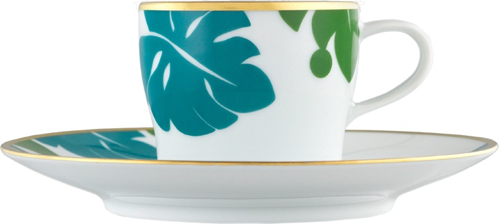 10564647 Furstenberg Набор чашек для эспрессо с блюдцами Furstenberg Ореол цветной 70мл, 2шт Фарфор 