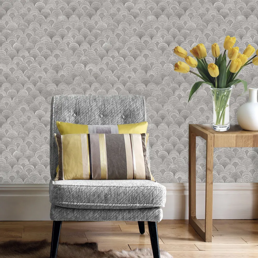 Обои флизелиновые Erismann Elegance серые 1.06 м 3601-6 STLM-2032838 - Вид №2