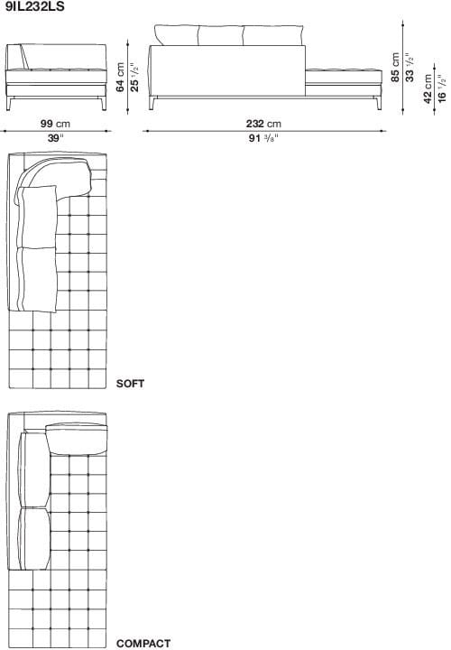 Угловой диван из ткани Maxalto Lucrezia Soft ARCH-00062457 - Вид №13