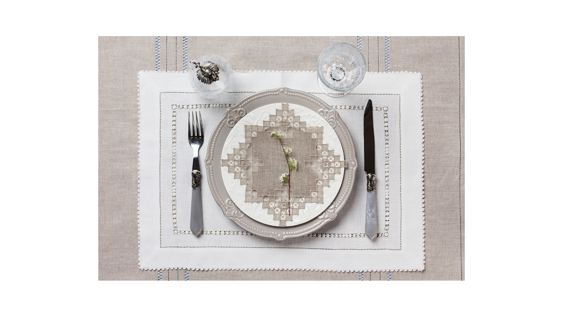 10616538 Крестецкая строчка Набор салфеток под приборы 50x35см Ткань  - Вид №4