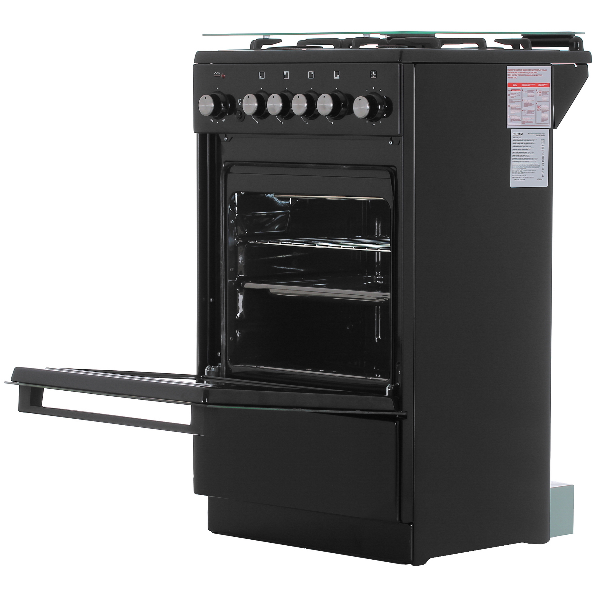 9082372 Комбинированная плита DEXP M25-1B черный STDN-0014817 - Вид №5
