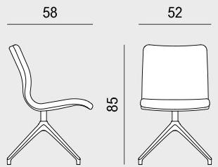 Viganò Поворотное офисное кресло из ткани на эстакаде Queen fabric sun-id-1499850 - Вид №3