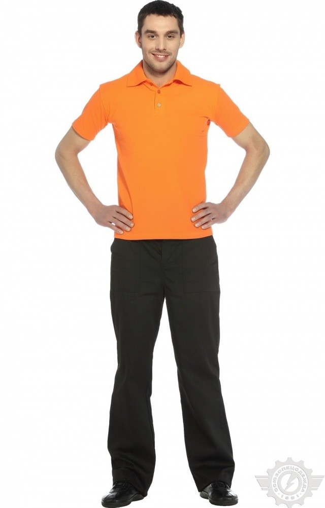 66385 Тенниска-поло оранжевая  Одежда для салонов красоты  размер L (50) Спецодежда  - Вид №9