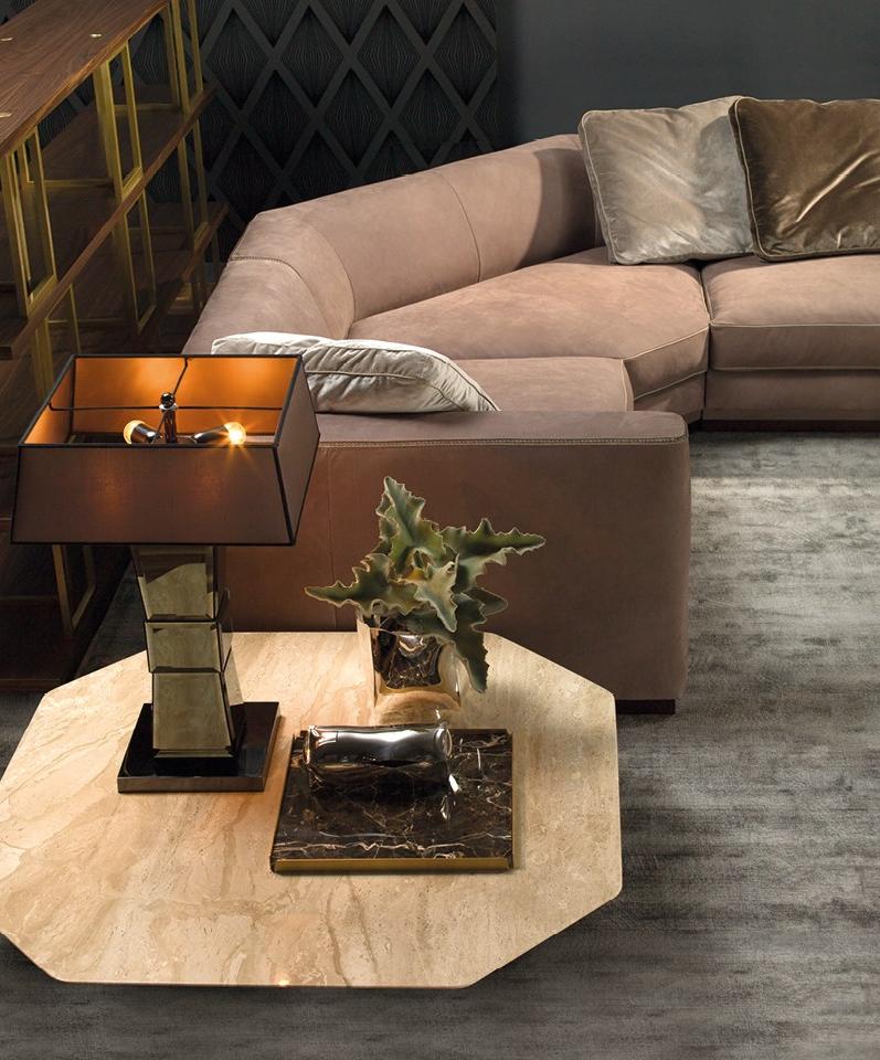 Borzalino Изогнутый модульный кожаный диван Franklin sun-id-1484701 - Вид №1