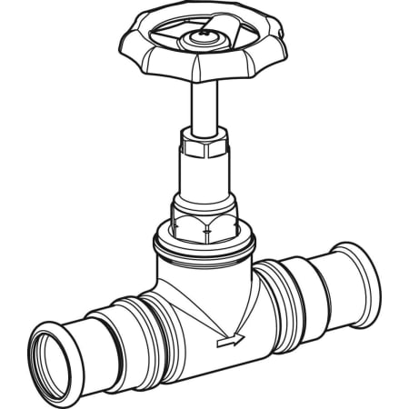 94866 Запорный вентиль Geberit Mapress прямой Geberit  - Вид №1