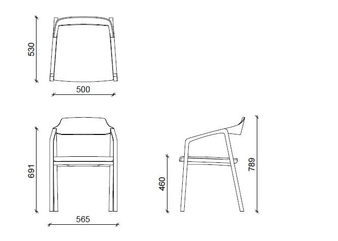 Мягкий стул с подлокотниками Hatt SLOMO ARCH-00152994 - Вид №25