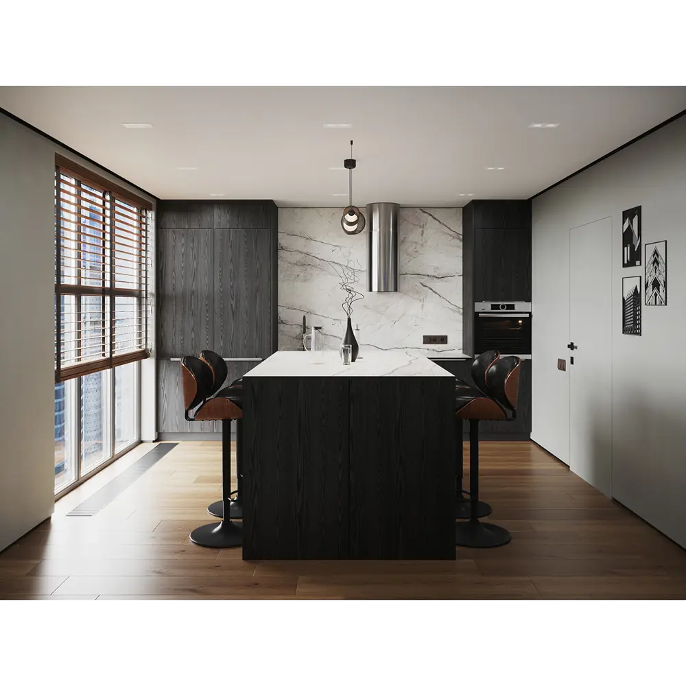 Фальшпанель KONSENSA Канск черная для кухонных шкафов 10×77 см 89423394 STLM-1581991 - Вид №10