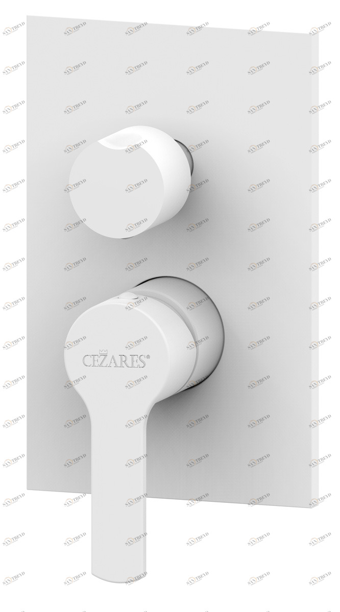Встраиваемый смеситель для душа с поворотным переключателем на 3 выхода CEZARES OVEST-DEV3-BIO 
