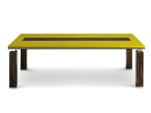 Прямоугольный стол для совещаний из меламиновой ткани с кожаной столешницей