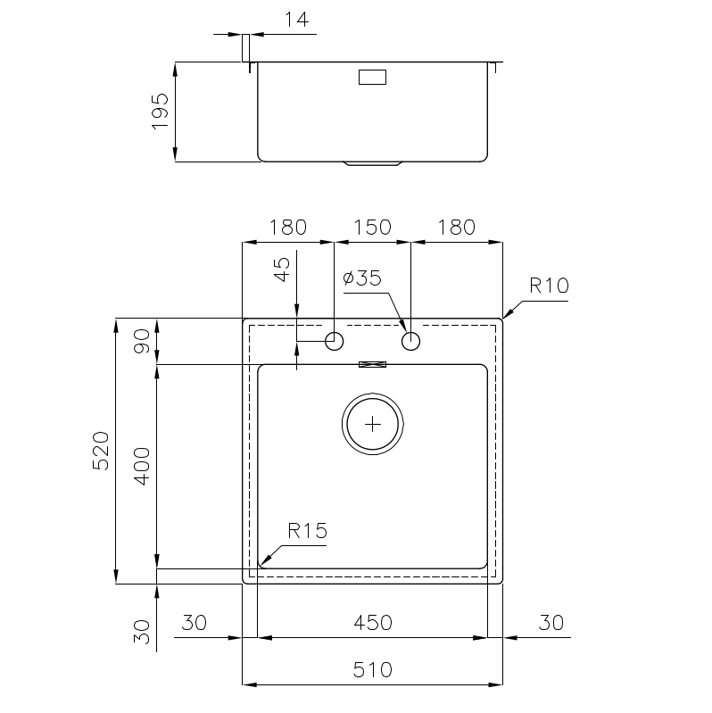 2264080 Мойка KE Vintage - 2264080 Fosterspa  - Вид №1