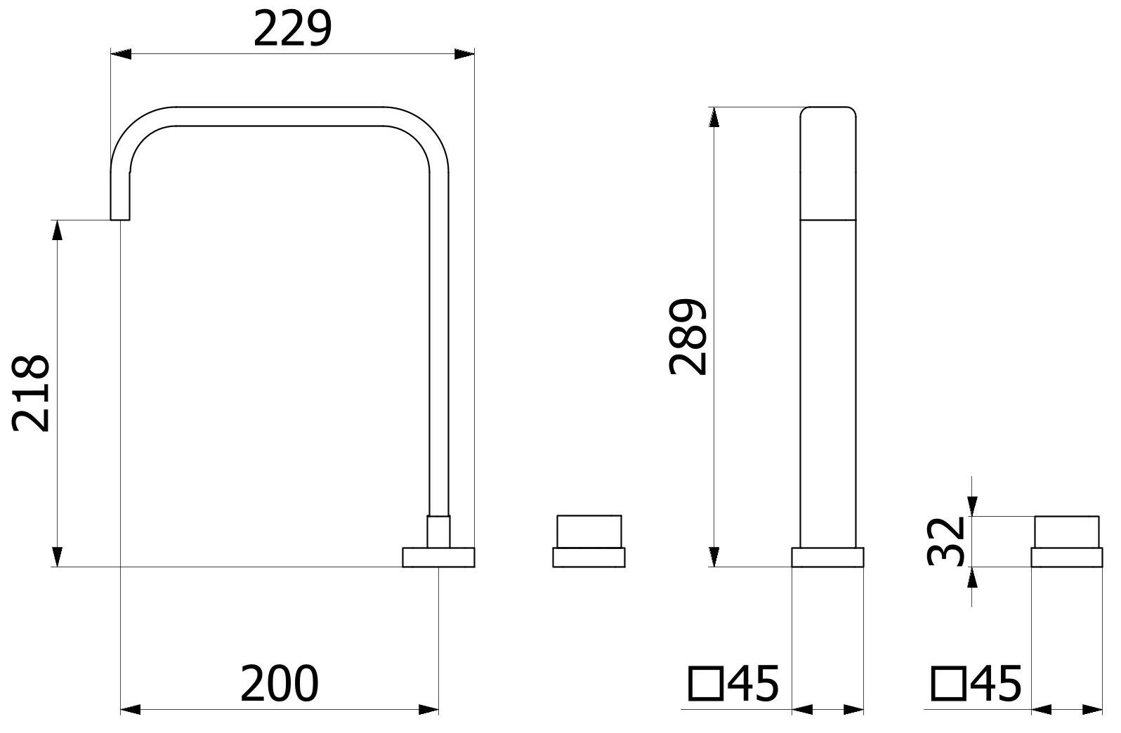 Смеситель для раковины с автоматическим сливом IB Superbox ARCH-00090509 - Вид №3