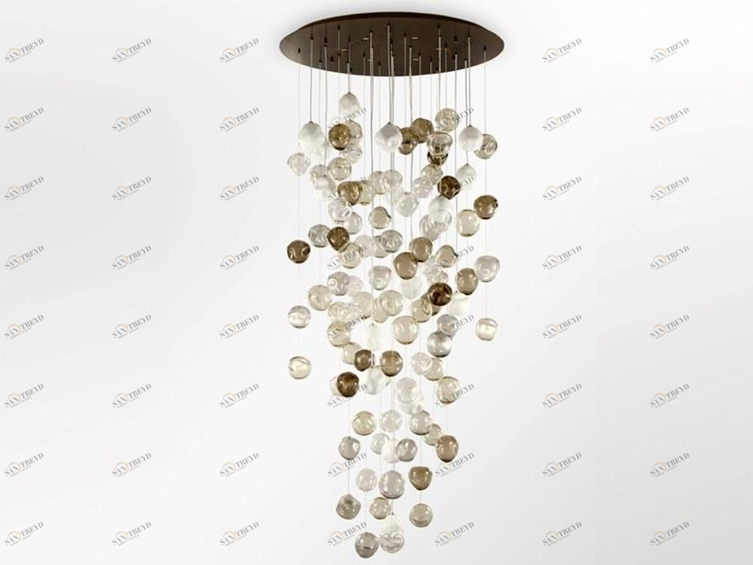 MULTIFORME Каскадный потолочный светильник со сферами из дутого стекла sun-id-1433179