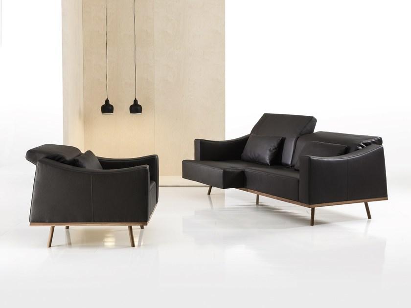 brühl 2-х местный кожаный диван Deep space sun-id-1496149 - Вид №1