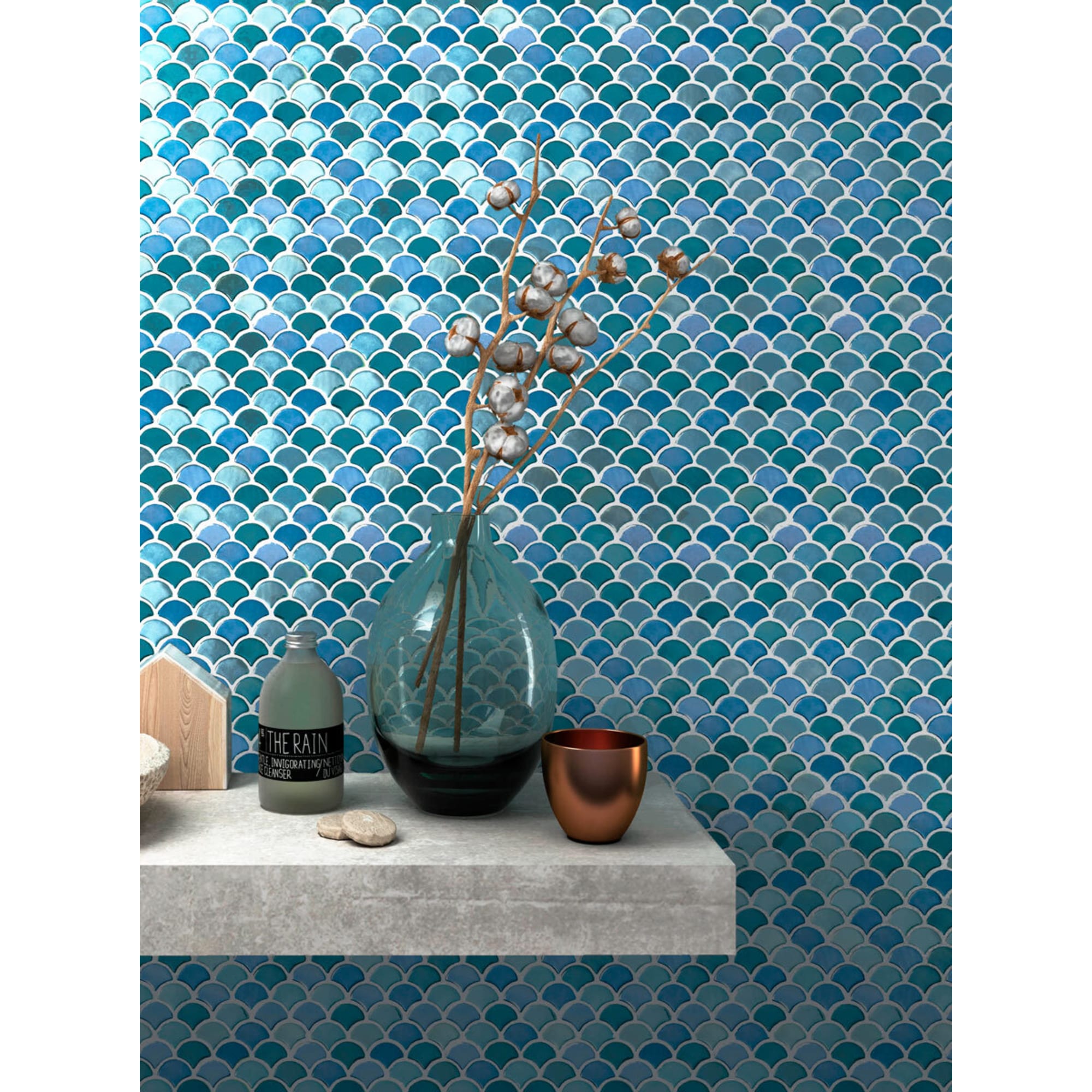 81956632 Мозаика стеклянная 31.7x30.7 см цвет зелёный SOUL Santreyd - Вид №7