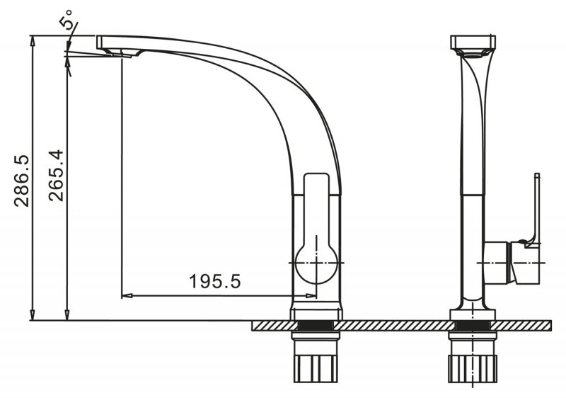 Cмеситель для кухни FONDA FON-LAM-CRM BELBAGNO  - Вид №1
